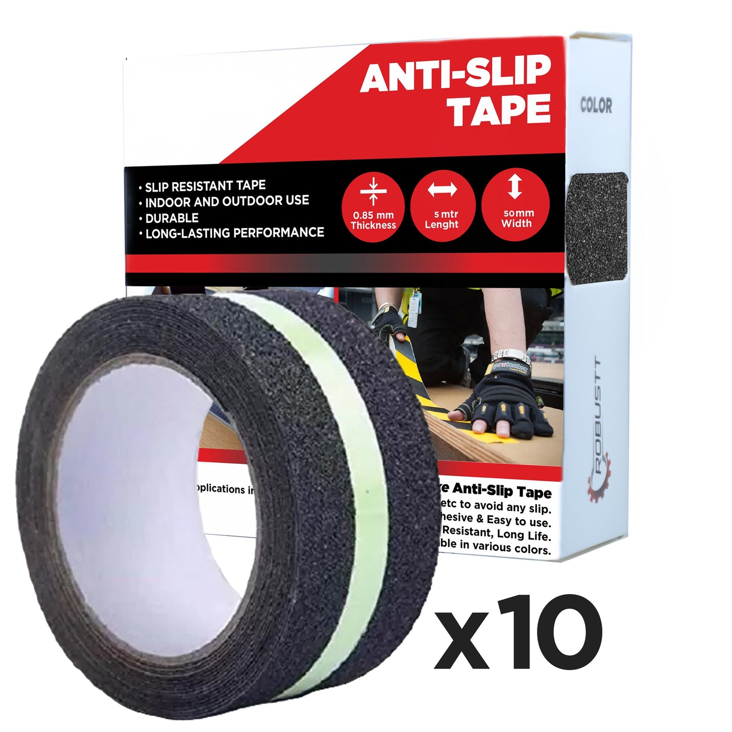 Anti Slip Neon Tape (5mtr X50mm), Fall Resistant with PET Frosted Material
