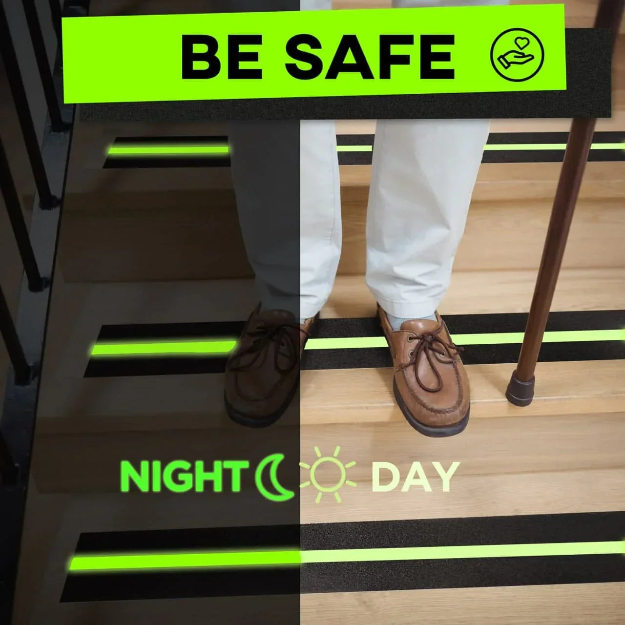 Anti-Slip Tape for Stairs Outdoor/Indoor Waterproof with Glow