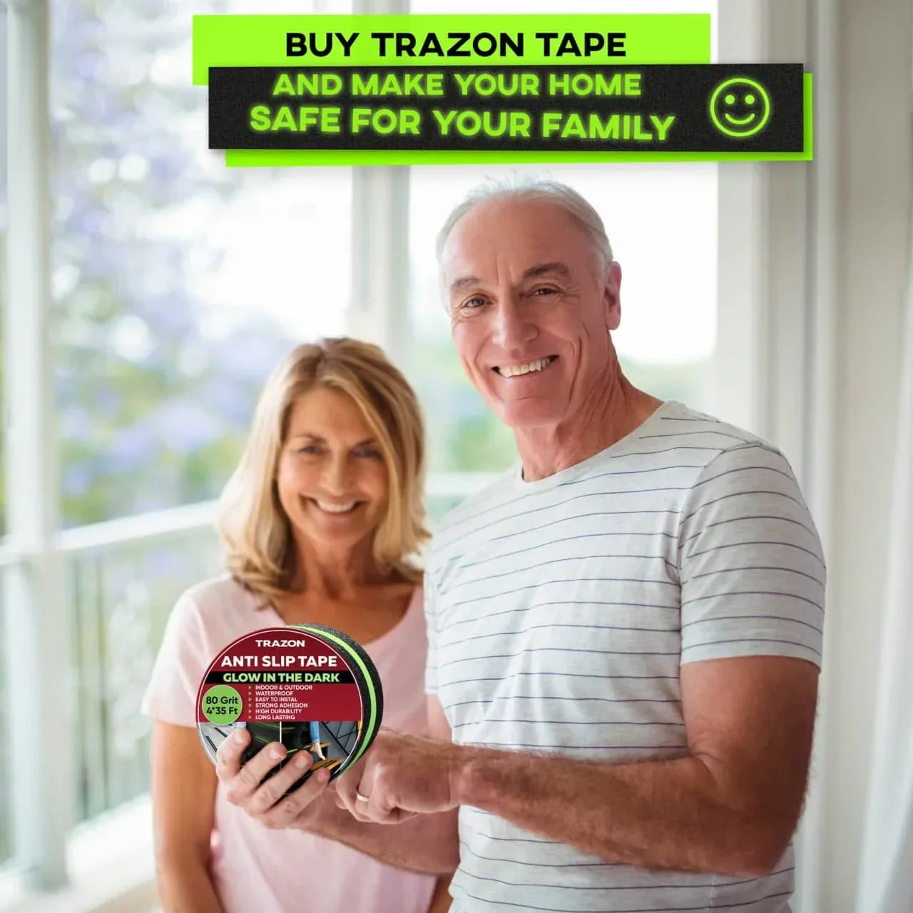 Anti-Slip Tape for Stairs Outdoor/Indoor Waterproof with Glow
