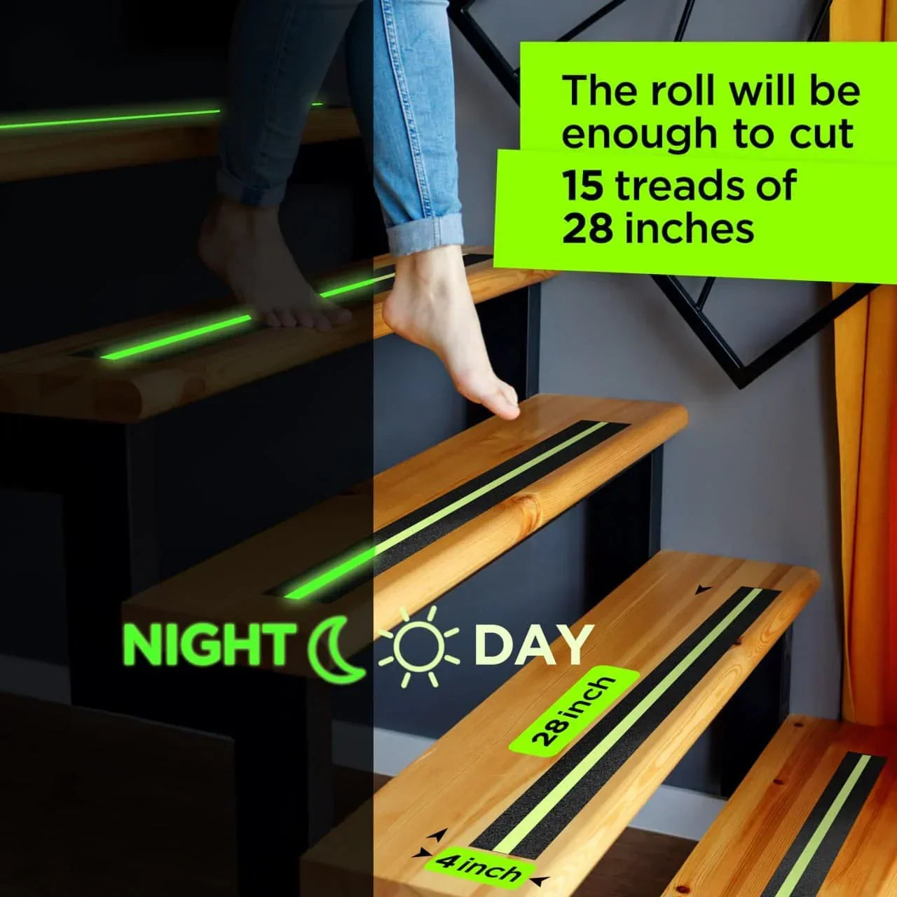 Anti Slip Tape Strong Grip | Waterproof | Glow-in-Dark