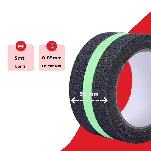 Anti Slip Neon Tape (5mtr X50mm), Fall Resistant with PET Frosted Material
