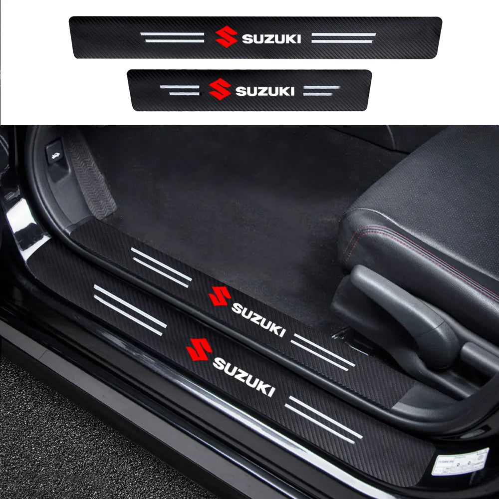 EmblazeR - Carbon Fiber Door Sill Protector 9Pcs